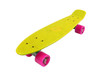 Vinsani® Retro Cruiser Plastic Skateboard 22" X 6" Available In Various Deck Colours with Transparent or Solid Coloured Wheels Includes a Free Carry Bag for the Skateboard