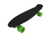 Vinsani® Retro Cruiser Plastic Skateboard 22" X 6" Available In Various Deck Colours with Transparent or Solid Coloured Wheels Includes a Free Carry Bag for the Skateboard