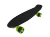 Vinsani® Retro Cruiser Plastic Skateboard 22" X 6" Available In Various Deck Colours with Transparent or Solid Coloured Wheels Includes a Free Carry Bag for the Skateboard