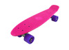 Vinsani® Retro Cruiser Plastic Skateboard 22" X 6" Available In Various Deck Colours with Transparent or Solid Coloured Wheels Includes a Free Carry Bag for the Skateboard