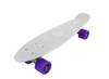 Vinsani® Retro Cruiser Plastic Skateboard 22" X 6" Available In Various Deck Colours with Transparent or Solid Coloured Wheels Includes a Free Carry Bag for the Skateboard