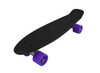 Vinsani® Retro Cruiser Plastic Skateboard 22" X 6" Available In Various Deck Colours with Transparent or Solid Coloured Wheels Includes a Free Carry Bag for the Skateboard