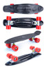 Vinsani® Retro Cruiser Plastic Skateboard 22" X 6" Available In Various Deck Colours with Transparent or Solid Coloured Wheels Includes a Free Carry Bag for the Skateboard