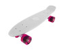 Vinsani® Retro Cruiser Plastic Skateboard 22" X 6" Available In Various Deck Colours with Transparent or Solid Coloured Wheels Includes a Free Carry Bag for the Skateboard