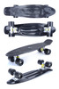 Vinsani® Retro Cruiser Plastic Skateboard 22" X 6" Available In Various Deck Colours with Transparent or Solid Coloured Wheels Includes a Free Carry Bag for the Skateboard