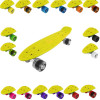 Vinsani® Retro Cruiser Plastic Skateboard 22" X 6" Available In Various Deck Colours with Transparent or Solid Coloured Wheels Includes a Free Carry Bag for the Skateboard