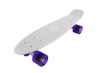 Vinsani® Retro Cruiser Plastic Skateboard 22" X 6" Available In Various Deck Colours with Transparent or Solid Coloured Wheels Includes a Free Carry Bag for the Skateboard