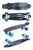 Vinsani® Retro Cruiser Plastic Skateboard 22" X 6" Available In Various Deck Colours with Transparent or Solid Coloured Wheels Includes a Free Carry Bag for the Skateboard