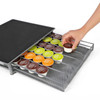 Vinsani 36 Capsules Coffee Pod Storage with Sliding Drawer- Non Slip Surface Stackable Holder Organiser Box for Dolce Gusto Coffee Pods