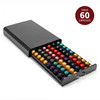 Vinsani 60 Capsules Coffee Pod Storage with Sliding Drawer- Non Slip Non Scratch Base Stackable Holder Organiser Box for Nespresso OriginalLine Coffee Pods