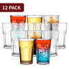 Vinsani Set of 12 Traditional Highball Glass Tumblers - 300ml (10.5oz) Highball Glasses