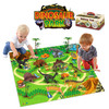 SOKA Dinosaur Jurassic Toy Figure Set with Activity Play Mat & Trees for kids