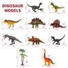 SOKA Dinosaur Jurassic Toy Figure Set with Activity Play Mat & Trees for kids