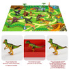 SOKA Dinosaur Jurassic Toy Figure Set with Activity Play Mat & Trees for kids