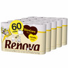 Renova Skincare 60 Toilet Rolls - Soft 3 Ply Quilted Vanilla Scent Tissues – 150 Super-Soft Perfumed Luxurious Sheets per Roll