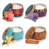 Vinsani 4pcs Portable Tin Floral Scented Candles Women Gift Soy Wax Jar Scented Candle Set Gift Box Set Home Decoration