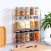 Vinsani Spice Rack 3 Tiers - Kitchen Shelf Organiser for Jars Bottles Space Saving Storage - Free Standing