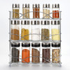 Vinsani Spice Rack 3 Tiers - Kitchen Shelf Organiser for Jars Bottles Space Saving Storage - Free Standing