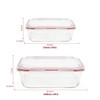 Vinsani Glass Food Storage 10-Pack Containers Rectangle Food Meal Prep Lunch Boxes with Lids Airtight Heat Resistant Leakproof Lid BPA-Free Dishwasher Microwave Oven Freezer Safe 