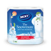 Nicky White Christmas Print Xmas The Snowman and the Snowdog Gift Set Pack of 4 Toilet Rolls & Pack of 2 Kitchen Paper Towels