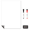 Vinsani Magnetic Whiteboard  A3 Size - Make Notes, Lists, Memos, Menus. for Home, School, Office and Kitchen Use with 2 Free Magnetic Dry Wipe Pens and Magnetic Eraser (29.7 x 42.8 cm)