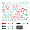 Vinsani Magnetic Whiteboard  60 x 90 cm Size - Make Notes, Lists, Memos, Menus. for Home, School, Office and Kitchen Use with 4 Free Magnetic Dry Wipe Pens and Magnetic Eraser