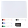 Vinsani Magnetic Whiteboard  60 x 90 cm Size - Make Notes, Lists, Memos, Menus. for Home, School, Office and Kitchen Use with 4 Free Magnetic Dry Wipe Pens and Magnetic Eraser
