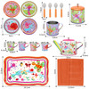 SOKA Bugs Metal Tin Teapot Set with Carry Case Toy for Kids - 18 Pcs Illustrated Colourful Design Toy Tea Party Set for Boys and Girls Pretend Role Play SOKA Bugs Metal Tin Teapot Set with Carry Case Toy for Kids - 18 Pcs Illustrated Colourful Design Toy Tea Party Set for Boys and Girls Pretend Role Play