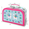SOKA Llama Metal Kids Kitchen Set with Carry Case - 10 Pcs Illustrated Colourful Design Pretend Role Play Toy Pots and Pans Set Toy Kitchen Accessories for Children Boys Girls 