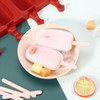 Vinsani Ice Lolly Moulds Silicone 2 x 4 Cavity Ice Cream Lolly Mould, Ice Lolly Makers with 100 Sticks, Food Grade BPA Free Ice Cream Mould for frozen Dessert Chocolate Cake Popsicle Tray Home Kitchen Tools DIY Layer Ice Cream Lolly Tray