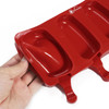 Vinsani Ice Lolly Moulds Silicone 2 x 4 Cavity Ice Cream Lolly Mould, Ice Lolly Makers with 100 Sticks, Food Grade BPA Free Ice Cream Mould for frozen Dessert Chocolate Cake Popsicle Tray Home Kitchen Tools DIY Layer Ice Cream Lolly Tray