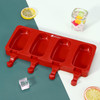 Vinsani Ice Lolly Moulds Silicone 2 x 4 Cavity Ice Cream Lolly Mould, Ice Lolly Makers with 100 Sticks, Food Grade BPA Free Ice Cream Mould for frozen Dessert Chocolate Cake Popsicle Tray Home Kitchen Tools DIY Layer Ice Cream Lolly Tray