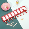 Vinsani Ice Lolly Moulds Silicone 8 Cavity Ice Cream Lolly Mould, Ice Lolly Makers with 50 Sticks, Food Grade BPA Free Ice Cream Mould for frozen Dessert Chocolate Cake Popsicle Tray Home Kitchen Tools DIY Layer Ice Cream Lolly Tray