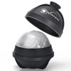 Vinsani 2 pack Ice Cube Ball Moulds Reusable Sphere Shaped Ice Ball Maker Makes 2.5 Inch Large Ice Balls for Whiskey & Cocktails
