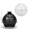 Vinsani 2 pack Ice Cube Ball Moulds Reusable Sphere Shaped Ice Ball Maker Makes 2.5 Inch Large Ice Balls for Whiskey & Cocktails
