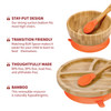 Vinsani Bamboo Bowl, Round Plate and Spoon Set for Baby/Toddler, Suction Plate, Stay-Put Design, Hypoallergenic and BPA-Free