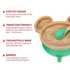 Vinsani Mouse Bamboo Plate and Spoon Set for Baby/Toddler, Mouse-Shaped Suction Plate