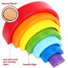 SOKA Play Imagine Learn Wooden Rainbow Stacker Learning Toy Educational Creative Montessori Fun Building Blocks Puzzle Stacking Toy 7PCS Kids Children Boy Girl Ages 3 year old +
