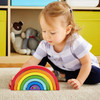 SOKA Play Imagine Learn Wooden Rainbow Stacker Learning Toy Educational Creative Montessori Fun Building Blocks Puzzle Stacking Toy 7PCS Kids Children Boy Girl Ages 3 year old +