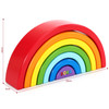 SOKA Play Imagine Learn Wooden Rainbow Stacker Learning Toy Educational Creative Montessori Fun Building Blocks Puzzle Stacking Toy 7PCS Kids Children Boy Girl Ages 3 year old +