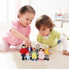 SOKA Set of 7 Happy Family Set Wooden Miniature Figures Dolls Play Set Accessories Dollhouse Pretend Role Play Toy Set For Children Kids Girls Boys 3 year old +