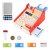 SOKA Wooden Cash Register Children’s Shop Grocery Checkout Till Toy Cashier Role Play Supermarket Shopping Money Educational Pretend Playset Perfect Gift for Kids Children Girls Boys 3 year old +