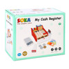 SOKA Wooden Cash Register Children’s Shop Grocery Checkout Till Toy Cashier Role Play Supermarket Shopping Money Educational Pretend Playset Perfect Gift for Kids Children Girls Boys 3 year old +
