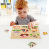 SOKA Wooden Farm Animals Peg Puzzles Toy Montessori Jigsaw Puzzle Board Colourful Images for Learning Animals – Ideal Gift for Toddlers Kids Children 12 Months +
