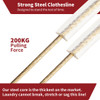 Vinsani 50m Washing Line Rope Strong Steel Core Laundry Clothes Lines - Rot, Mould, Sag & Weather Resistant Thick Strong Plastic PVC Cover Garden Outdoor