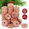 Vinsani 45 pack 100% Natural Cedar Wood Rings Moth Repellent for Clothes - Wardrobe, Drawer, Shoe Cabinets, Car Interiors & Kitchen Freshener - Chemical Free Storage Accessories