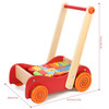 SOKA [30 Blocks] Wooden Baby Walkie Walkie Walker With Wooden Building Blocks For Toddlers