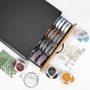 Vinsani 64 Capsules Coffee Pod Storage with Sliding Bamboo Drawer and non-slip base - Stackable Holder Tray Organiser Box for Tassimo Coffee Pods