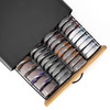 Vinsani 64 Capsules Coffee Pod Storage with Sliding Bamboo Drawer and non-slip base - Stackable Holder Tray Organiser Box for Tassimo Coffee Pods