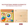 SOKA Magnetic Wooden Calendar Weather Board Wall Mount - Children's Educational Toy Teach Your Child Time Date Week Month Weather and Seasons for Kids Girls Boys 3 year old and up